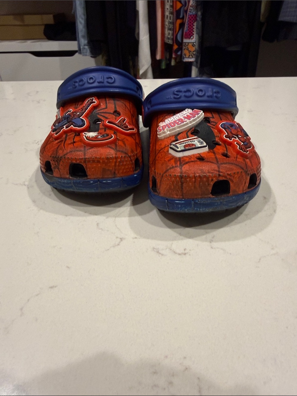CROCS Kids Spider-Man Red and Blue Clogs - Picture 5 of 6